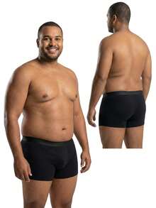 Set Of 4 Men's Plus Size Cotton Boxer Briefs, Anti-Thigh Pattern, Comfortable - Nhiều màu - Xem 2