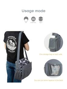 Durable Booster Seat For Kitchen Chair With Spacious Storage Compartment, Foldable Portable Easy Go Travel Booster Seat With Straps, Universal Shoulder Bag & Storage Box For Babies And Toddlers - Holds Up To 50 Pounds, All Season Use - Multicolor - View 5