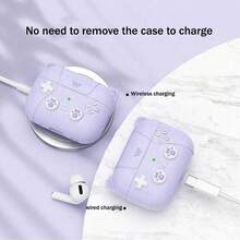 AirPodsPro 2nd/1st Generation Case Cover Cute Game Style Soft Skin Silicone Protective Compatible With Apple AirPodsPro Case 2023/2022/2019 - Black - View 4