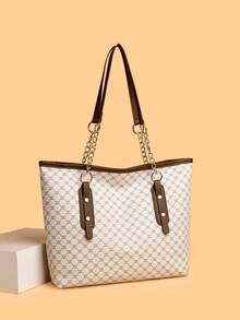 3pcs High-Quality Lightweight Luxury Tote Bag Set, Fashionable Casual Shoulder & Underarm Bags - Multicolor - View 15