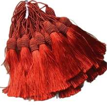 Tassel Bookmarks With Rings, Craft Tassels, Keychain Jewelry Making Curtain Blanket, Graduation Back To School Decor Wedding Gift, DIY Handmade, Silk Tassels, Clothing Decoration Accessories, DIY Tassel Decor, Tassel Hanging Ornaments, Tassel Decorations, Hat Tassels - Red - View 6