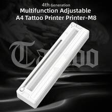 MAIBAFANG The M8 Portable Tattoo Stencil Printer Is A Specialized Tattoo Printer That Comes With 6 Sheets Of Tattoo Transfer Paper And 6 Sheets Of A4 Thermal Paper. It Is Suitable For Both Tattoo Artists And Beginners And Is Compatible With Mobile Phones, Tablets, And PCs. Ideal For Home Use. - 白色 - 查看 1