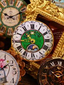 1 Stück Vintage Uhr Aufkleber Set, Zeitskala Serie, geeignet für Geschenke, Büro, Zuhause, Markierungen, Etiketten, Klassenzimmer, Unterhaltungsspielzeug, Studententagebücher, kreative Retro Deko DIY Aufkleber - Verschiedenfarbig - Übersicht 3