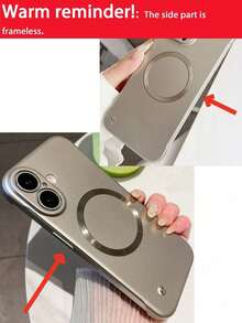 Ultra Thin Metallic Paint Magnetic Case Compatible With IPhone 17 Pro Max 17 Pro 16 15 14 13 12 Pro Max 17 Air 16 Plus 17 Frameless Cooling PC Shockproof Cover - Blue - View 7