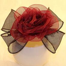 1pc Original Spring Hair Clip, Suitable For Women To Wear In Autumn, Winter And Spring, Rose Flower Hair Accessory, Fabric Material, 12cm Long, Beautiful And Fashionable, Valentine's Day Style, Women's Valentine's Day Daily Essential - Multicolor - View 9