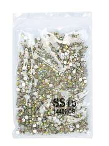 2880颗水晶AB平底水钻，玻璃水钻，适用于美甲、工艺品、服装、鞋子（水晶AB） - 水晶AB - 查看 11