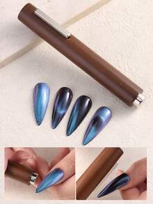 Large Magnetic Nail Art Tool - 2-In-1 French Wide Edge Lamp Design Magnetic Nail Buffer, Strong Magnetic Force, Durable Iron Structure, Multi-Functional Nail Art Design, Cat Eye Assist Tool, Suitable For Beginners - Multicolor - View 13
