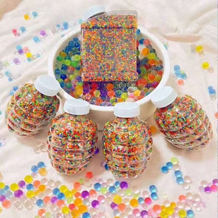40.000/30.000/20.000/1.000 de bucăți de mărgele colorate cu gel de apă, perle pentru umplutura vazei, mărgele de apă, perle hidroponice. Aceste mărgele uimitoare se extind în contact cu apa și nu necesită udare frecventă după utilizare. Potrivite pentru umplutura lumânărilor și a vazelor, plantarea fără sol și multe altele. - culoare - Vizualizare 1