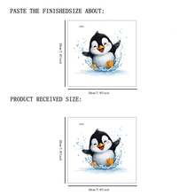 1pc Cute Penguin Swimming Wall Sticker, Self-Adhesive Waterproof PVC Material, Easy To Clean Wall Decor Sticker, Suitable For Living Room, Bedroom, Bathroom And Kitchen, Indoor Decoration And Wall Beautification - Multicolor - View 7