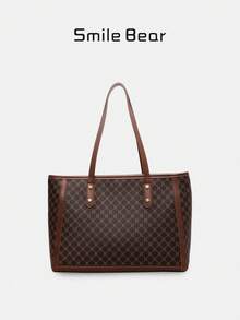 2026款大容量手提包，新款时尚女士单肩托特包，通勤百搭 - 咖啡棕 - 查看 9