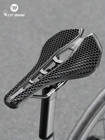 WEST BIKING Bike Saddle 3D Honeycomb Shock Absorbing Comfort Seat Road Mountain Bike Hollow Breathable Cushion Bicycle Seat
