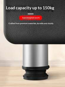 重型不锈钢可调节家具腿 - 配有防滑橡胶垫，拉丝金属表面处理，结构坚固，稳定性强。适用于橱柜、桌子、沙发、床、椅子、电视柜和其他家用家具，也可作为电器支撑腿使用。实用家具配件，也是一份贴心的礼物！ - 黑色 - 查看 9