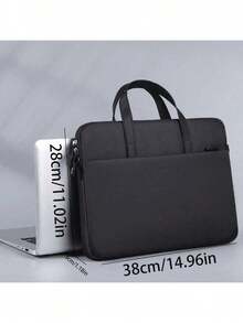 时尚简约褶皱云朵手提包，多功能肩包/腋下包 - 黑色 - 查看 2