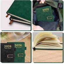 Agenda 2026, planner 2026, Planificador Diario, Semanal y Mensual con Pestaas de2026, cubierta de alto espesor, Papel A5 21, 5x14, 5cm Negro - Negro - Ver 6