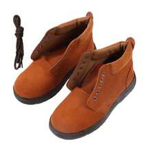 Men Smash Puncture Proof Safety Shoes Soft Suede Cowhide Steel Toe Work Shoes for Construction Welding 42 Light Tan - Marrón - Ver 8