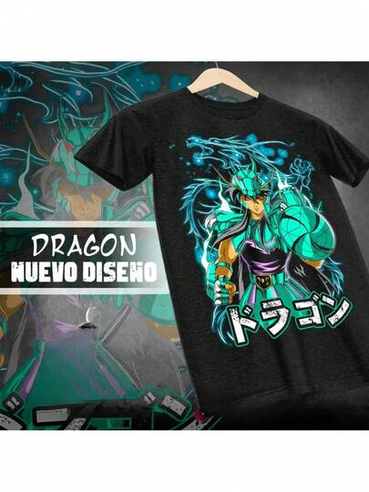 Camiseta de Dragon Shiryu Saint Seiya Caballeros del Zodiaco, Ikki, Manga, Anime, Shun