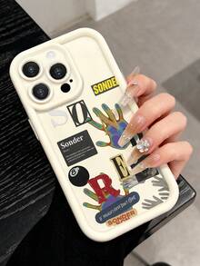 Sonder Hand Phone Case Artistic Typography Style For IPhone 17 16 15 14 13 12 11 Plus Pro Max. Express Yourself With A Unique And Creative Design A Thoughtful Gift For The Stylish Individual. - 白色 - 查看 2