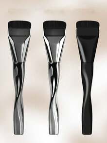 1pc Straight Flat Head Foundation Brush Soft Fiber Bristles Non-Deformable Makeup Tool - Multicolor - View 1