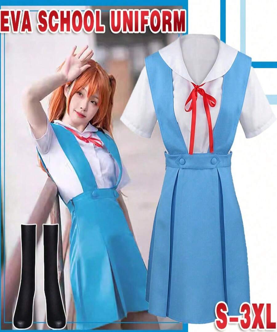 EVA Ayanami Rei Asuka School Uniform JK Cosplay Costume for Sale ...