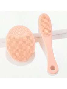 2 Pieces Silicone Facial Cleanser Set, Soft Silicone Facial Cleanser, Multi-Functional Mini Brush, Blackhead Remover, Facial Cleanser, Nostril Brush, Finger Brush, Facial Skin Cleaning And Massage Brush, Suitable For Home And Travel. Festival Gifts. - Multicolor - View 7