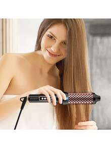 UKLISS Ceramic Heated Round Hair Brush 1.5" - Volume, Ergonomic Handle & Protective Glove Included, Sleek Design, Durable Construction