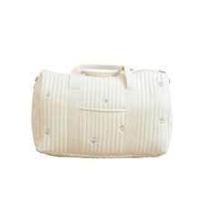 新款刺绣妈咪包，大容量尿布包，旅行包，孕妇包 - 米色 - 查看 14