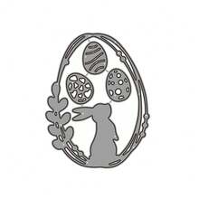 DIY Composite Festival Rabbit Egg Metal Carbon Steel Cutting Die For Paper Crafting, Embossing, And Etching - Silver - View 8