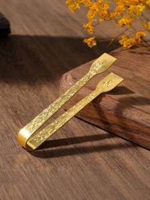 1pc Golden And Silvery, Vintage Style, Incense Burner Accessories, Metal Material Integrated Casting, Home Crafts, Carbon Stick Clamp, Charcoal Tongs, Spice Metal Clamp, Suitable For Picking Spices And Charcoal - Multicolor - View 1