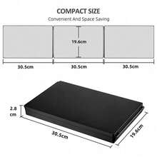 3 Way Mirror For Self Hair Cutting 360° Barber Trifold Mirror Makeup Mirror - Black - View 2