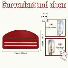 1/2Pcs Pet Food Squeezer Tool,Hygienic Easy-Clean Cat Treats Squeezer To Maximize Meal Efficiency & Waste (For Cat Owners) - Cost-Effective Cat Supplies, Easy-Open Lid & One-Touch Operation - No Assembly Needed, Compact Design, Durable Plastic - Three-hole Food Extruder - View 2