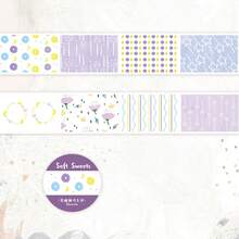 1 Roll Die-Cut Washi Tape For Scrapbooking DIY Decoration, Soft Candy Sweet Poetry . Cloud Series, Suitable For Gifts, Office, Home, Marking, Labeling, Classroom, Entertainment Toys, Student Planner Creative Retro Decoration Stickers - Multicolor - View 12