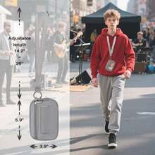 1pc Waterproof Nylon Card Holder Wristlet Wallet, Multi-Compartment Zipper Pouch With Keyring And ID Window, Suitable For Travel And Daily Use - Multicolor - View 3