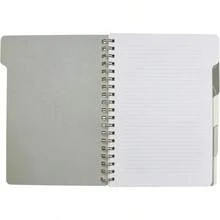Fringe Studio - Cuaderno de pestañas grandes cuadros neutros cubierta flexible de tapa blanda 5 divisores troquelados 7.25 x 10 pulgadas 180 páginas forradas multicolor 343PA002FSC - Eucalipto - Ver 4