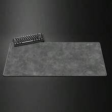 Mouse Pad de Jogo Texturizado Cinza, Tapete de Mesa de Escritório de Computador para Jogos, [Unidade de Tamanho: Cm], Mouse Pad de Borracha Antiderrapante para Teclado, Tapete de Mesa Estendido. A parte de trás é feita de uma base de borracha antiderrapante durável, e o padrão de textura hexagonal de alta densidade pode segurar firmemente a mesa para evitar que o mouse pad deslize durante o uso diário e o movimento do mouse. - Multicolorido - Visão 21