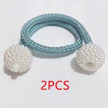 2 件套磁性窗帘绑带，窗帘磁扣装饰绳夹，家居和办公室窗户绑绳夹 - 灰色 - 查看 12