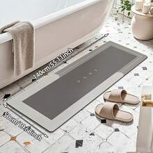 1 件装超强吸水硅胶厨房垫 - 厚度约 3 厘米（1.18 英寸），天然橡胶底座，超强防滑防刮表面，易于清洁，舒适站立垫，适用于厨房、浴室、玄关 - 黑色，多种尺寸可选，厨房地垫，家居浴室装饰，浴室地毯，户外地毯，门垫，秋季装饰，浴室配件，返校季玄关装饰 - 彩色 - 查看 23