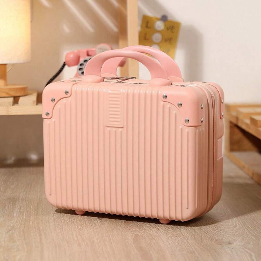 1 vali mini 14 inch, vali du lịch nhẹ bằng da dành cho nữ, hộp đựng mỹ phẩm cầm tay. - Nhiều màu - Xem 1