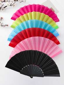 Quạt nhựa phẳng màu đen (1 cái/5 cái/10 cái), Quạt xếp nữ, Quạt gấp, Quạt cầm tay đơn giản, thời trang và thanh lịch, Quạt biểu diễn đám cưới, Quạt nhựa cầm tay di động dùng cho khiêu vũ, Trang trí đám cưới Trung Quốc Nhật Bản, Quà tặng đơn giản và tinh tế, Thích hợp cho khiêu vũ, tiệc cưới. - Quạt (không có túi đựng quạt) - Xem 4