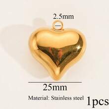 1件不锈钢18K镀金复古水滴形、方形、太阳形、绿松石形、虎眼石形等吊坠，手工DIY手链项链饰品配件，日常佩戴