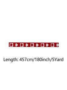 Ruy băng họa tiết trái tim và chữ cái dài 5 thước Anh, rộng 0.9cm, thích hợp để gói quà, làm nơ hộp hoa, buộc bó hoa, tự làm bao bì quà tặng, trang trí tiệc và trang trí nhà cửa, lý tưởng cho Ngày của Mẹ, Ngày Valentine, Kỷ niệm, Hẹn hò. - Đỏ - Xem 14