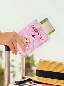 Bao đựng hộ chiếu tùy chỉnh với tên và vé máy bay, có thể chọn chữ cái từ A-Z, ví đựng hộ chiếu du lịch, ví cho nam và nữ, sổ hộ chiếu, họa tiết vân đá cẩm thạch, chất liệu da PU, bao đựng hộ chiếu sang trọng cho du khách hưởng tuần trăng mật, vật dụng không thể thiếu khi đi máy bay, món quà hoàn hảo cho gia đình và bạn bè. - Nhiều màu - Xem 5