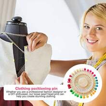 Alfileres de Coser Largos, Alfileres de Coser con Cabezas de Colores Alfileres Rectos Coloridos Alfileres de Costura de Cabeza Plana Alfileres de Tela Decorativos con Cabezas de Colores, - Flor de ciruelo - Ver 2