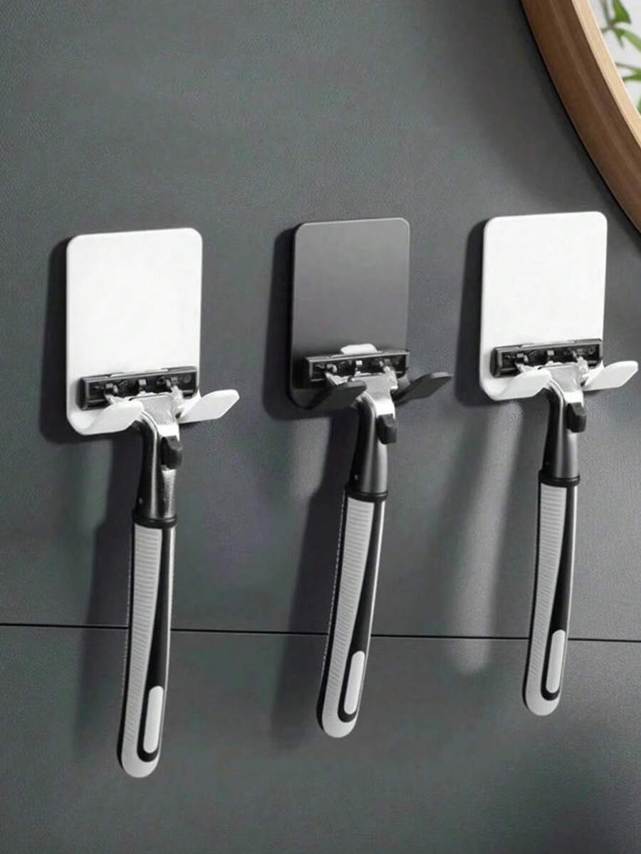 Multi-Function Hook, Strong Adhesive Hook, Manual Razor Hanging Hook, Razor Storage Rack - Multicolor - View 1