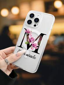 Lujo Ligero Estilo y BellezaM para milagro Funda de Teléfono Transparente con Compatibilidad de Carga Inalámbrica Magnética Compatible con 17 17PROMAX 17PRO 16PROMAX 16PRO y Todos los Modelos Impresc - transparente - Ver 2