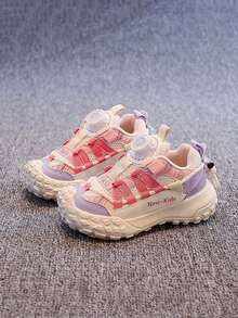 1 Pair Cute Unisex Kids/Children Mesh Breathable Casual Sneakers, Fashion Versatile Trainers, Soft Sole Non-Slip Toddler/Baby/Youth Shoes For Outdoor, Sports, School, Suitable For Spring, Summer, Autumn