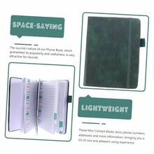 FUNOMOCYA Libreta De Direcciones Agenda De Contactos Organizador De Direcciones Porttil - Verde - Ver 3