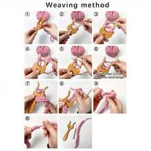 [Wooden Knitting Fork] Heavy-Duty 19cm/7.5in Wooden Knitting Fork| Durable Braiding Tool For Knitting, Crocheting, Macrame, Floral Arrangements| Ideal For Beginners & Expert Crafters - 1 Set - View 9