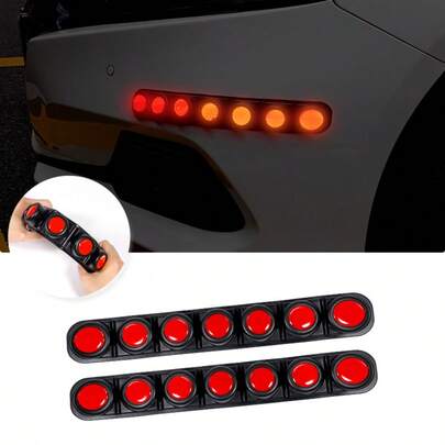 laky 2 Pieces Foldable Car Stickers Safety Warning Reflective Decals For Cars Suv Trucks Motorcycles Windshield Reflective Tape