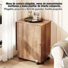 Mesa De Coser Plegable Multiusos Para Artesanías Y Computado - Caqui - Ver 7