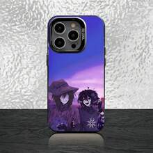 Funda de Teléfono Azure x Two Time Fanart para 17,16,15,14,13,12,11,Pro,Max,Plus, Cubierta Negra Mate a Prueba de Golpes - z3 - Ver 5